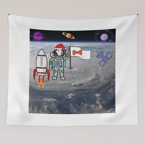 Item preview, Dog in Space wearing Red Cap  designed and sold by Sarnga2.