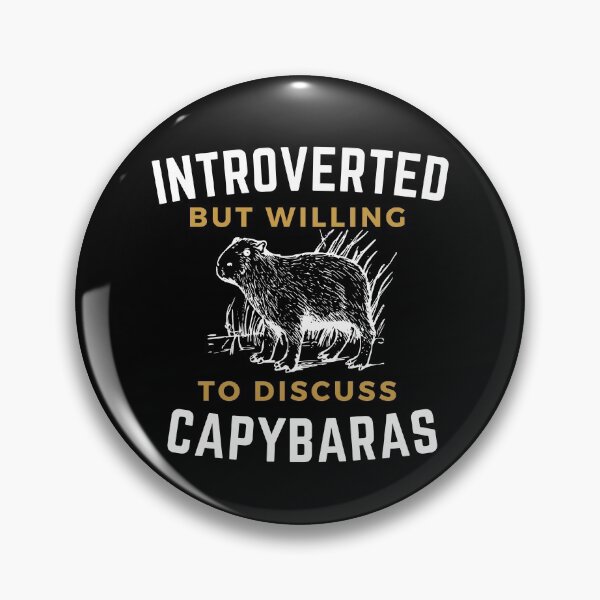 Item preview, Introverted but willing to discuss capybaras, birthday gift ideas, gift for friends, gift for boyfriend, gift for girlfriend designed and sold by oufa.