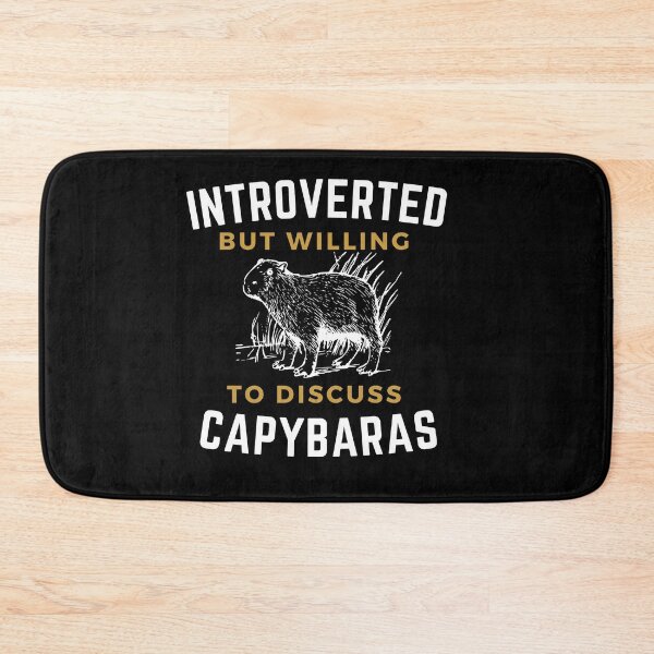 Item preview, Introverted but willing to discuss capybaras, birthday gift ideas, gift for friends, gift for boyfriend, gift for girlfriend designed and sold by oufa.