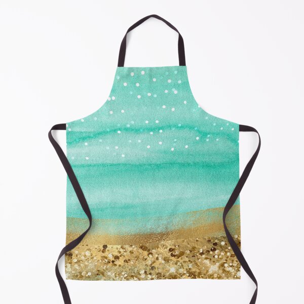 Item preview, Aqua Watercolor Beach Glitter designed and sold by storyboxdesigns.