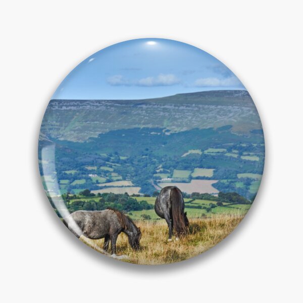Item preview, Wild Horses grazing on the Brecon Beacons designed and sold by VnGphoto.