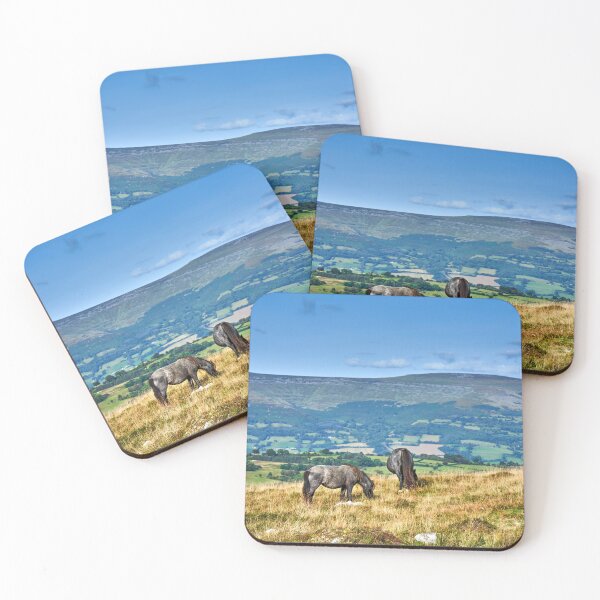 Item preview, Wild Horses grazing on the Brecon Beacons designed and sold by VnGphoto.