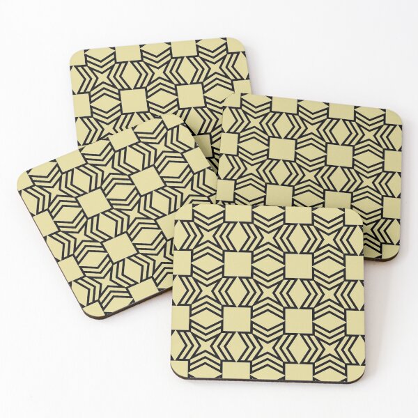 Aperçu de l'œuvre Black and Yellow Star Square Shape Tile Pattern - Diamond Vogel 2022 Popular Color Fire Dance 0799 créée et vendue par ColorOfTheYears.