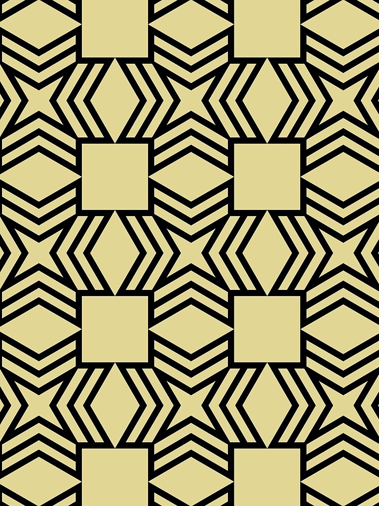 Thumbnail 3 von 3, Tuch, Black and Yellow Star Square Shape Tile Pattern - Diamond Vogel 2022 Popular Color Fire Dance 0799 designt und verkauft von ColorOfTheYears.