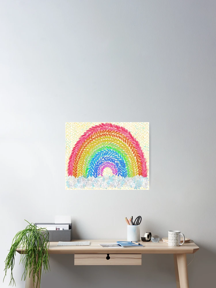 Thumbnail 2 of 3, Poster, Retro Rainbow designed and sold by RoxyTocin.