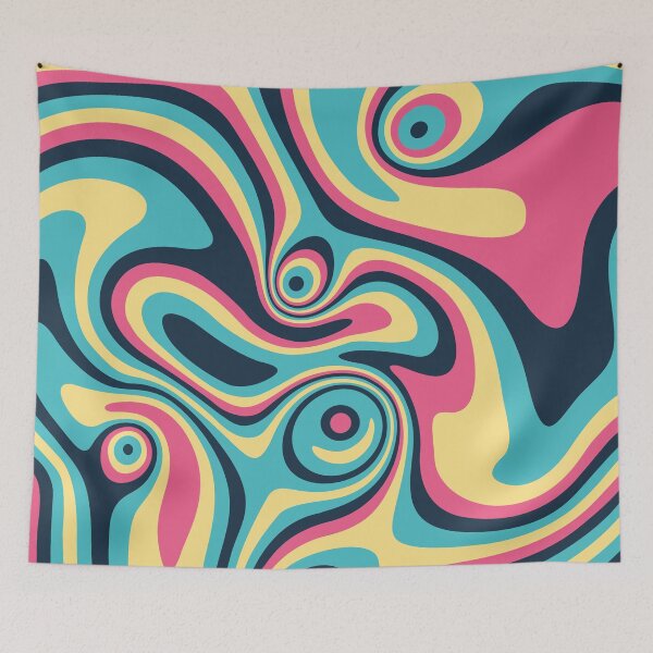Item preview, Blue, yellow and pink marble designed and sold by Captain Chromatic.