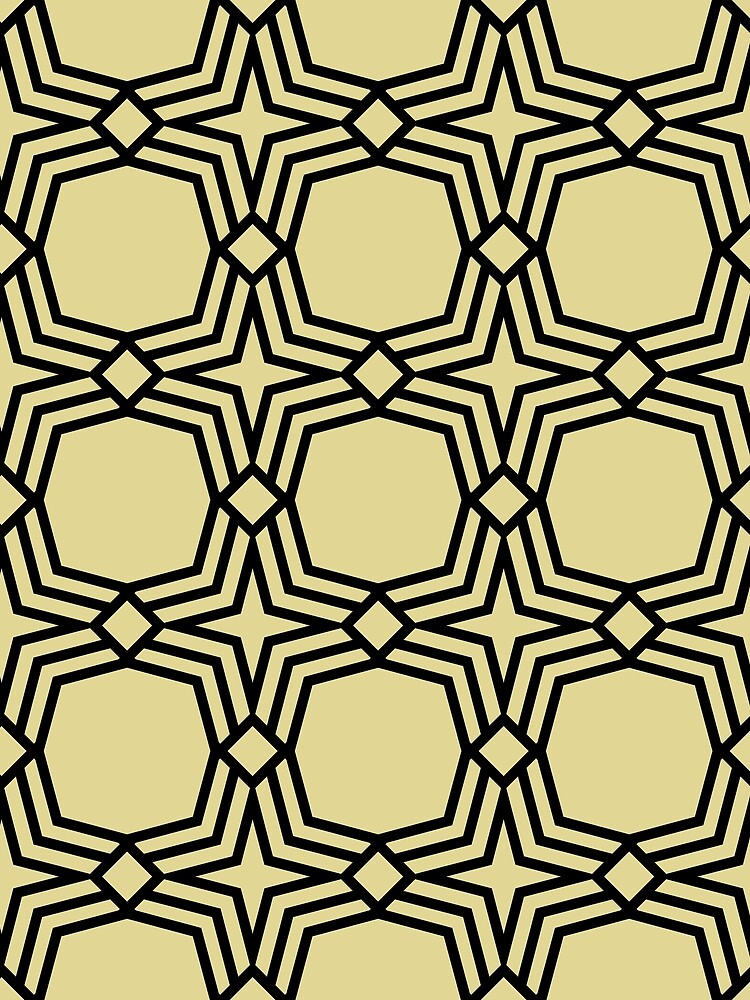 Thumbnail 3 von 3, Tuch, Black and Yellow Star Geometric Shape Pattern - Diamond Vogel 2022 Popular Color Fire Dance 0799 designt und verkauft von ColorOfTheYears.