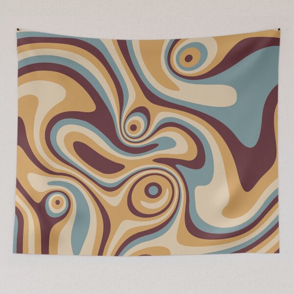 Item preview, Brown, orange, beige and blue marble designed and sold by Captain Chromatic.