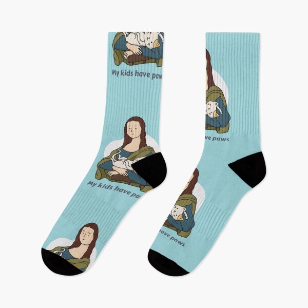 Item preview, Mona Lisa My Kids Have Paws Cute Cat Owner Jokes designed and sold by Meek-Anime.
