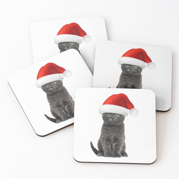 Item preview, Cat Christmas Santa Hat designed and sold by roseglasses.