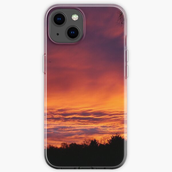 Airplane flying early morning iPhone Soft Case