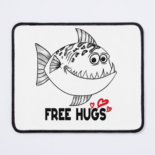 Item preview, Free Hugs Fish - funny design designed and sold by asprse.