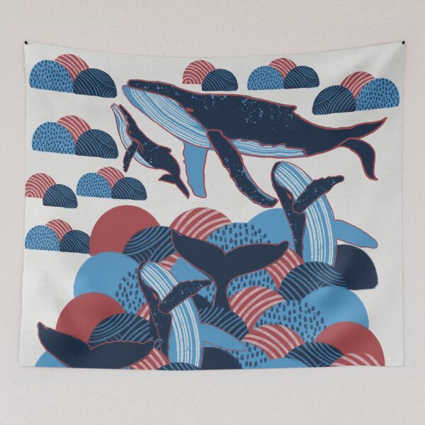 Item preview, Humpback Whales designed and sold by famenxt.