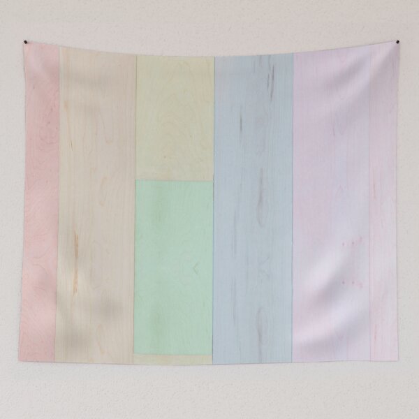 Item preview, Pastel Rainbow Wood Planks Pattern designed and sold by Designs By YL.
