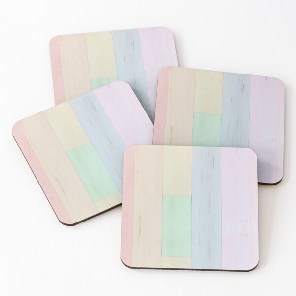Item preview, Pastel Rainbow Wood Planks Pattern designed and sold by Designs By YL.