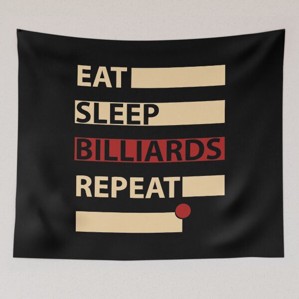 Item preview, EAT SLEEP BILLIARDS REPEAT designed and sold by diego75bcn.