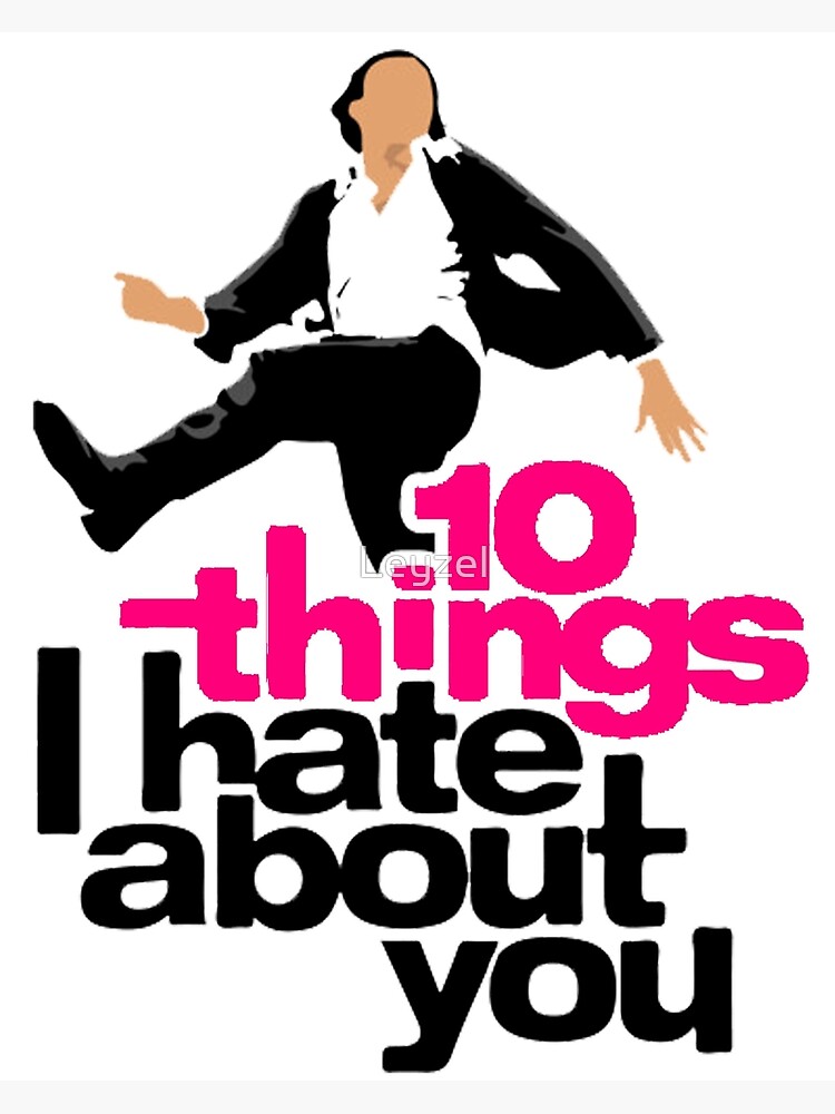 10 Things I Hate About You Title Poster for Sale by lmesmcc