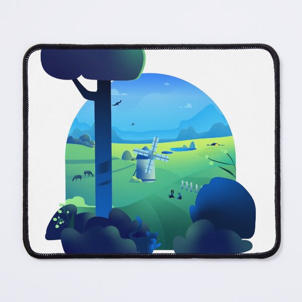 Item preview, Illustration of a windmill in the wild designed and sold by Junnesekiin.