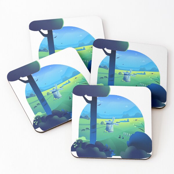 Item preview, Illustration of a windmill in the wild designed and sold by Junnesekiin.