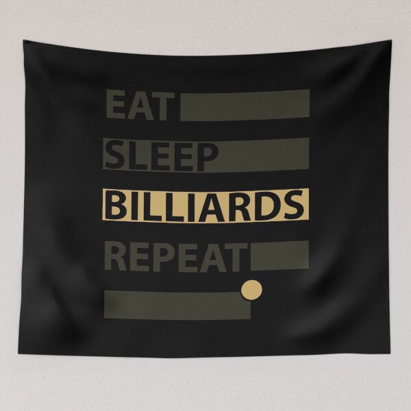 Item preview, EAT SLEEP BILLIARDS REPEAT GREEN BLACK designed and sold by diego75bcn.