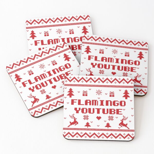 Item preview, Flamingo youtube Flamingo Plush christmas gift red ugly lovely sweater,  funny sweater, pixel artwork, 8bitart, designed and sold by SGS-.