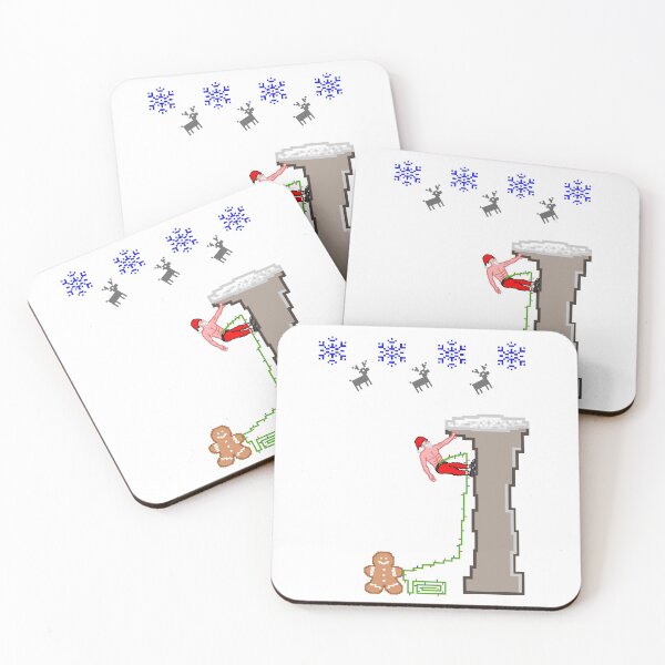 Item preview, Pixel Santa | Climbing Christmas | rock climbing designed and sold by designsbyMoiLS.