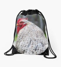 Cochin chicken closeup Drawstring Bag