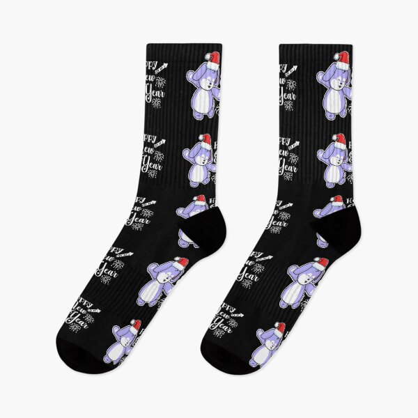 Item preview, Hoppy New Year | Punny Bunny | Christmas (Blue x Black) designed and sold by the-krisney-way.