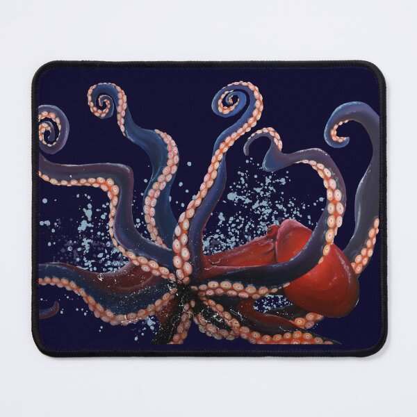 Item preview, Pieuvre rouge et mauve - vie marine designed and sold by lisabcreations.