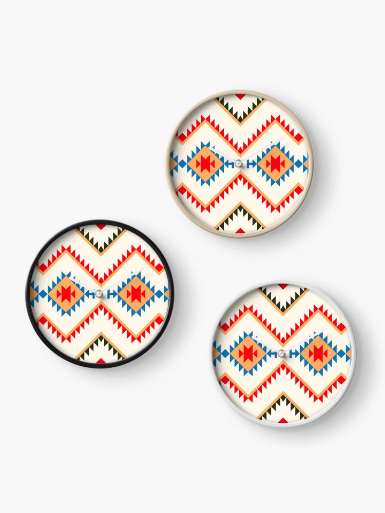 Thumbnail 3 of 4, Clock, Aztec Fall Colors designed and sold by randomorder.