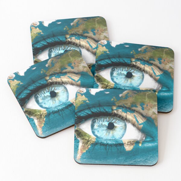 Item preview, Planet earth and blue human eye designed and sold by Dbanksdesign.