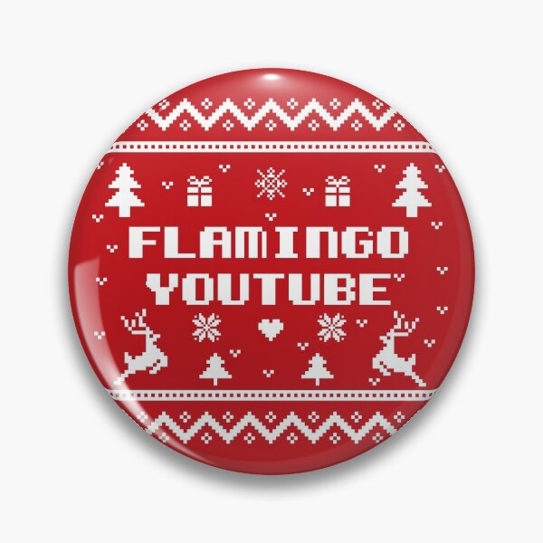 Item preview, Flamingo youtube Flamingo Plush christmas gift white ugly lovely sweater,  funny sweater, pixel artwork, 8bitart, designed and sold by SGS-.