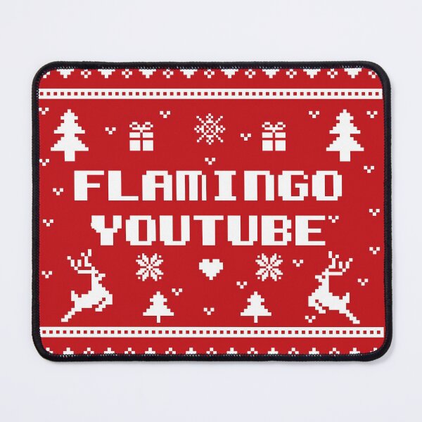 Item preview, Flamingo youtube Flamingo Plush christmas gift white ugly lovely sweater, funny sweater, pixel artwork, 8bitart, designed and sold by SGS-.