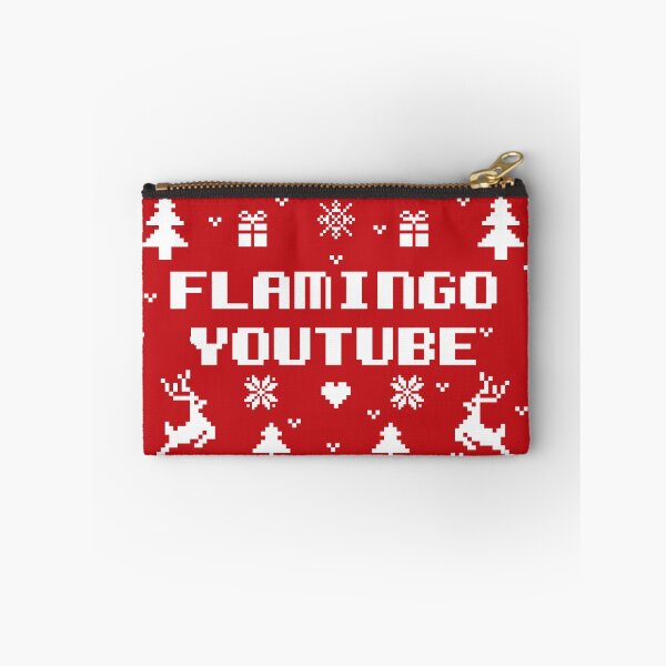 Item preview, Flamingo youtube Flamingo Plush christmas gift white ugly lovely sweater,  funny sweater, pixel artwork, 8bitart, designed and sold by SGS-.