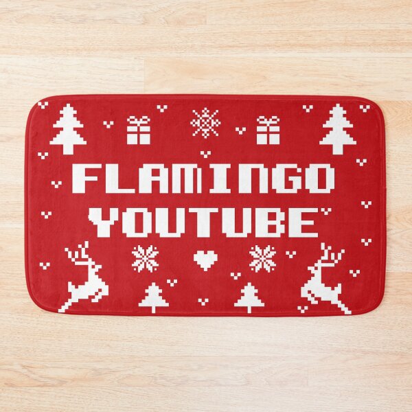 Item preview, Flamingo youtube Flamingo Plush christmas gift white ugly lovely sweater,  funny sweater, pixel artwork, 8bitart, designed and sold by SGS-.