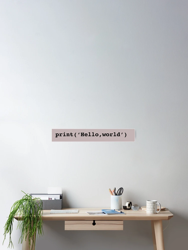 Thumbnail 2 of 3, Poster, Coding Python Hello World Essential designed and sold by jujupey.
