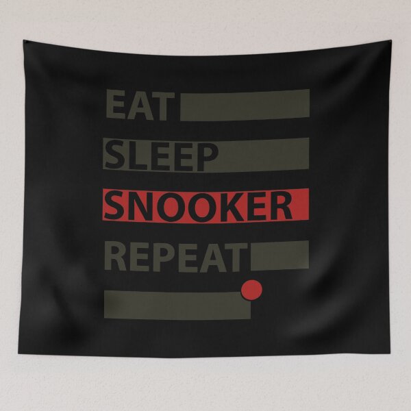 Item preview, EAT SLEEP SNOOKER REPEAT BLACK designed and sold by diego75bcn.