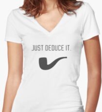 sherlock holmes Women's Fitted V-Neck T-Shirt