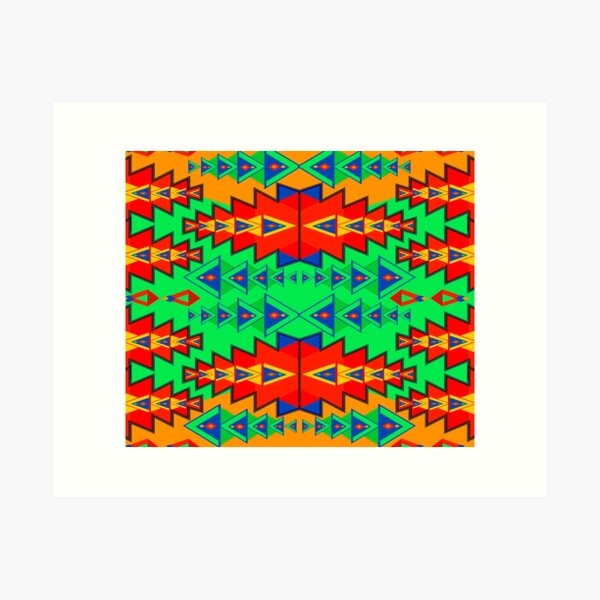 Aperçu de l'œuvre Hélice aztèque aux couleurs chaudes et nettes créée et vendue par randomorder.