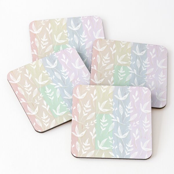 Item preview, Leaves Overlay Pastel Rainbow Wood Planks designed and sold by Designs By YL.