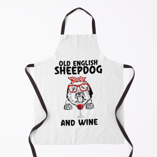 Item preview, Old English Sheepdog And Wine, Old English Sheepdog Mom designed and sold by SportyDogShop.