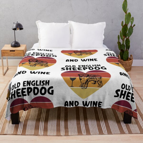 Item preview, Old English Sheepdog And Wine, Old English Sheepdog Mom designed and sold by SportyDogShop.