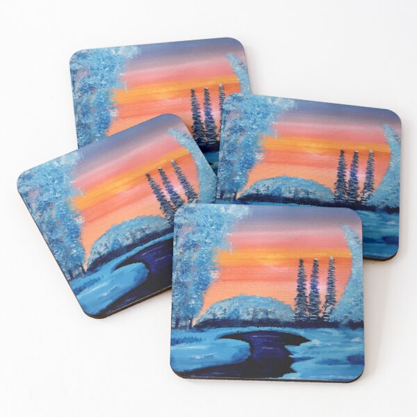 Item preview, Snowy winter sunset designed and sold by LukjanovArt.