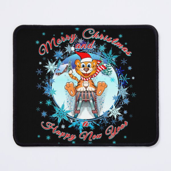 Item preview, Merry Christmas on Sleigh / Merry Christmas and a Happy New Year/ Year of the Tiger designed and sold by saf-saf.