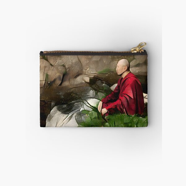 Item preview, Meditating Monk and Waterfall designed and sold by PlacidHinds.
