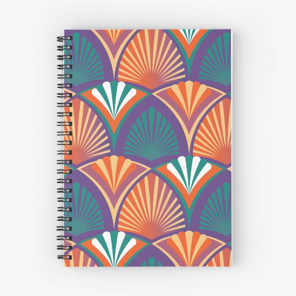 Item preview, Art Deco geometric retro pattern with stylised palm leaves and beach umbrellas-5 designed and sold by Irina Ivanova.
