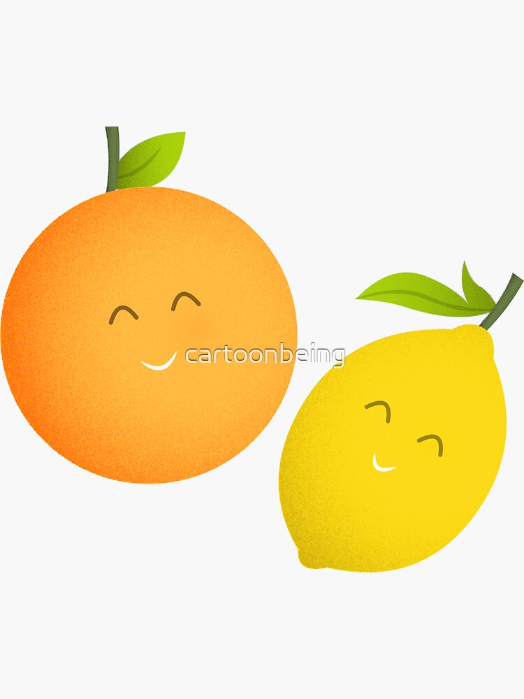 Happy Orange and Lemon by cartoonbeing