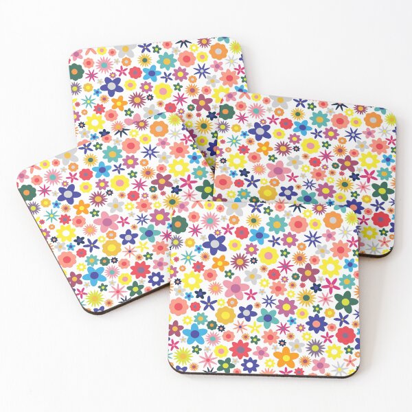 Item preview, Simple colorful flowers pattern  designed and sold by Yulia Chepurova.