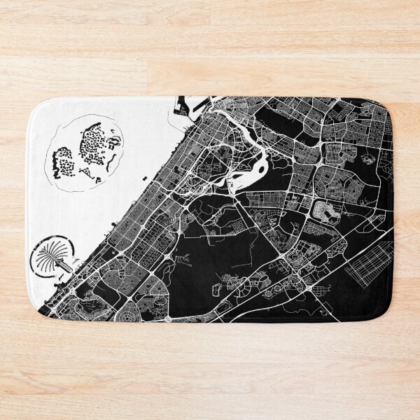 Item preview, Dubai, UAE, City Map - Black designed and sold by helloadventure.
