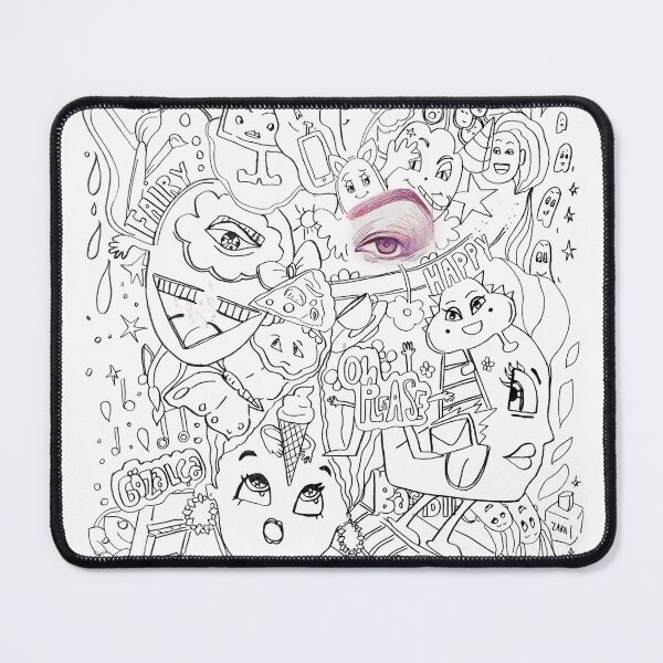 Item preview, doodle art black and white minimal line art designed and sold by Nazrin Nasimi.